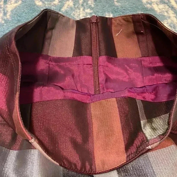 Magnificent lined metallic vintage 50s 60s pencil skirt small - Picture 4 of 5